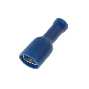 Outlet - Faston 6,3x0,8mm zásuvka celoizol modrý