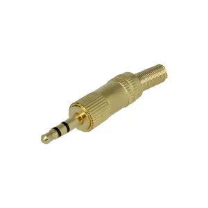 Konektor JACK 3,5mm vidlice stereo zlato - Připraveno k expedici