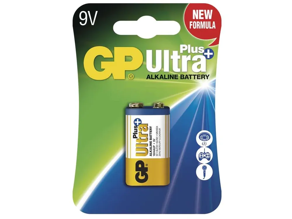 Alkalická baterie GP Ultra Plus 9V (6LR61), 1ks - Top produkt