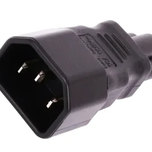 Adaptér IEC60320 C14 (E) - C5 (F) černý | Sleva navíc