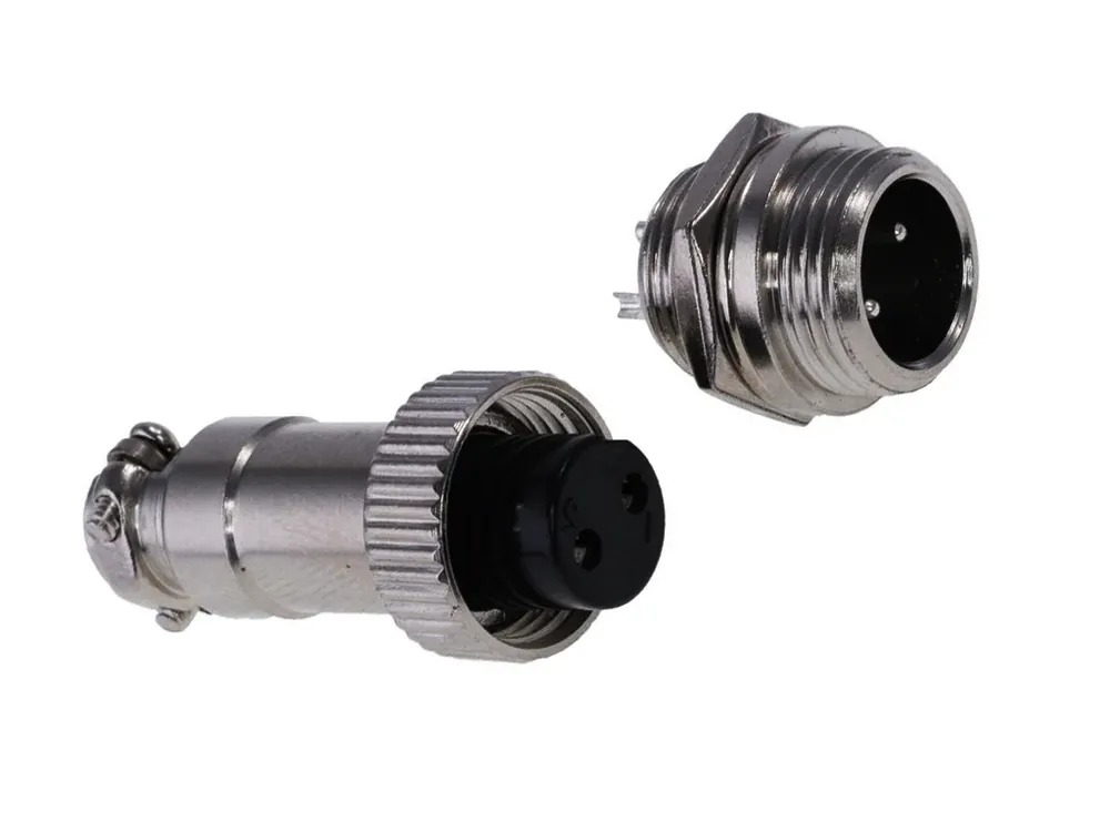 Připraveno k odeslání | Konektor MIC12 2pin vidlice + zásuvka