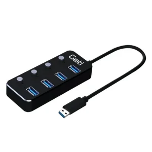 Nově v nabídce - Geti GUH4AS vysokorychlostní USB rozbočovač s vypínači