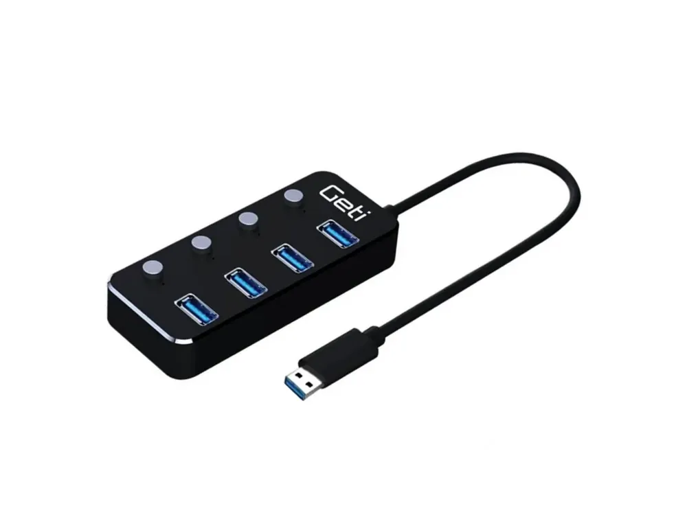 Nově v nabídce - Geti GUH4AS vysokorychlostní USB rozbočovač s vypínači