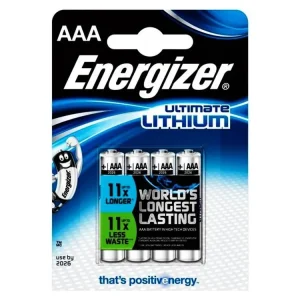 Velmi populární | Lithiová baterie AAA (FR03) Energizer Ultimate, 4ks