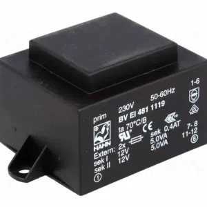 Snížená cena | Hahn BV EI 481 1119 transformátor 10VA 230V//12V+12V