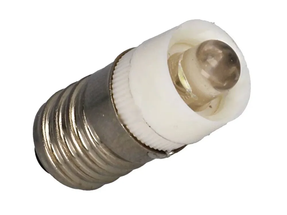 LED žárovka E10 6V bílá - Rychlé dodání