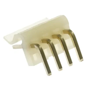Konektor se zámkem, 4 piny (1x4), do DPS, RM3.96mm, úhlový 90°, pozlacený | Ušetřete nyní