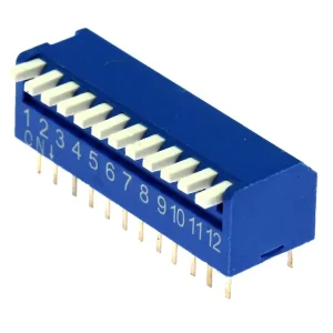 Akční nabídka - DIP přepínač PIANO 12pólový RM2.54 modrý