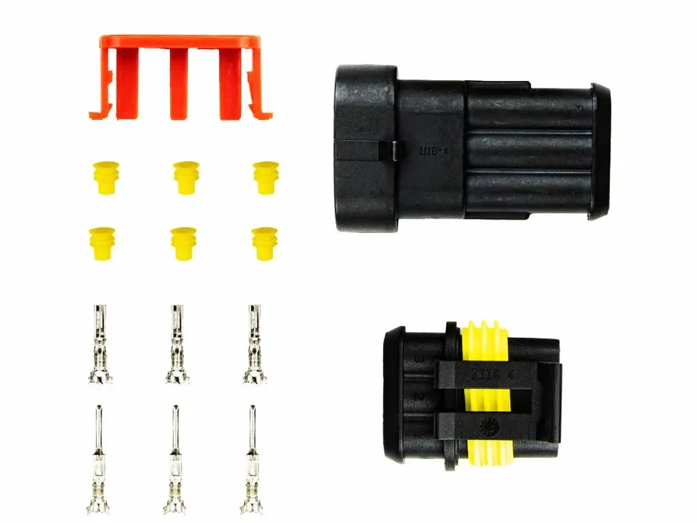 Sada voděodolného konektoru Superseal 1.5, 3-pin (samec+samice) - Snadné objednání