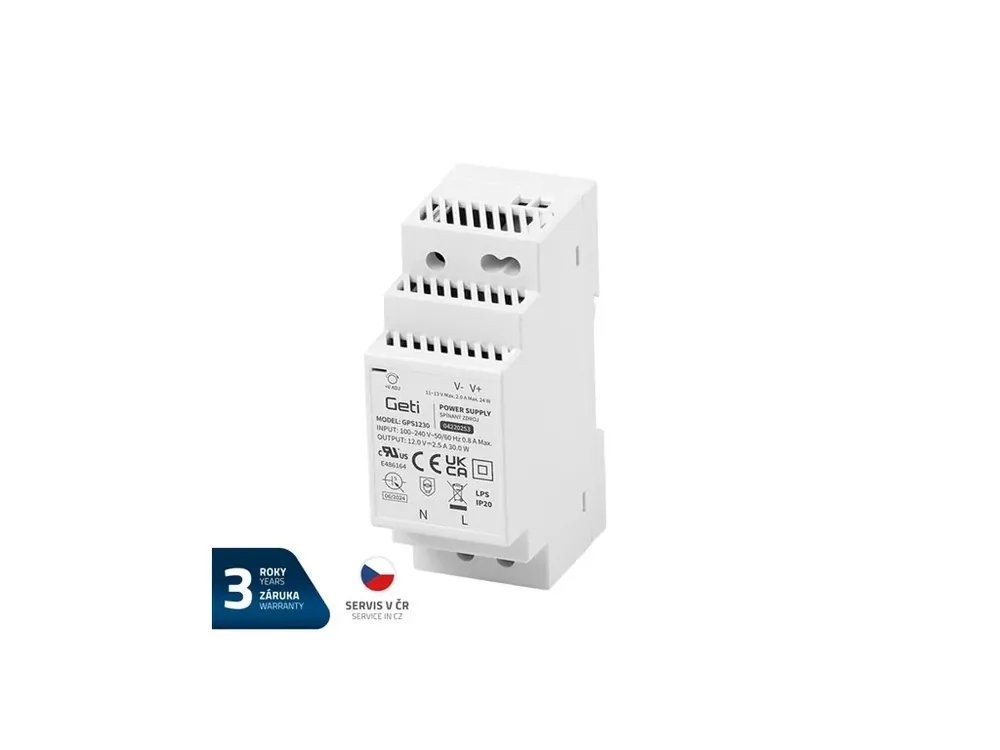 Cenová bomba - Geti GPS1230 zdroj spínaný 12V/2,5A