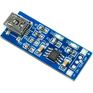 Modul TP4056 miniUSB s teplotním čidlem pro nabíjení Li-Ion článku - Přímo z továrny