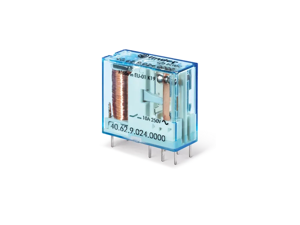 Relé 12V DC, DPDT, 10A, Finder 40.62.7.012.4000 | Objednat online