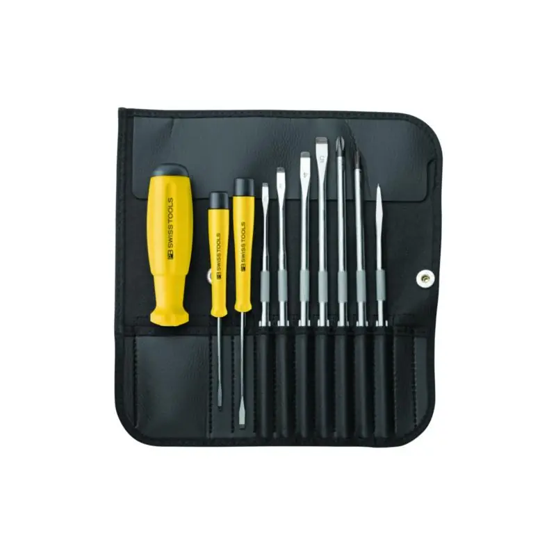 Sada ESD šroubováků s výměnnými břity v kompaktním rolovacím pouzdře, PB Swiss Tools, PB 8215.ESD - Už jen pár kusů