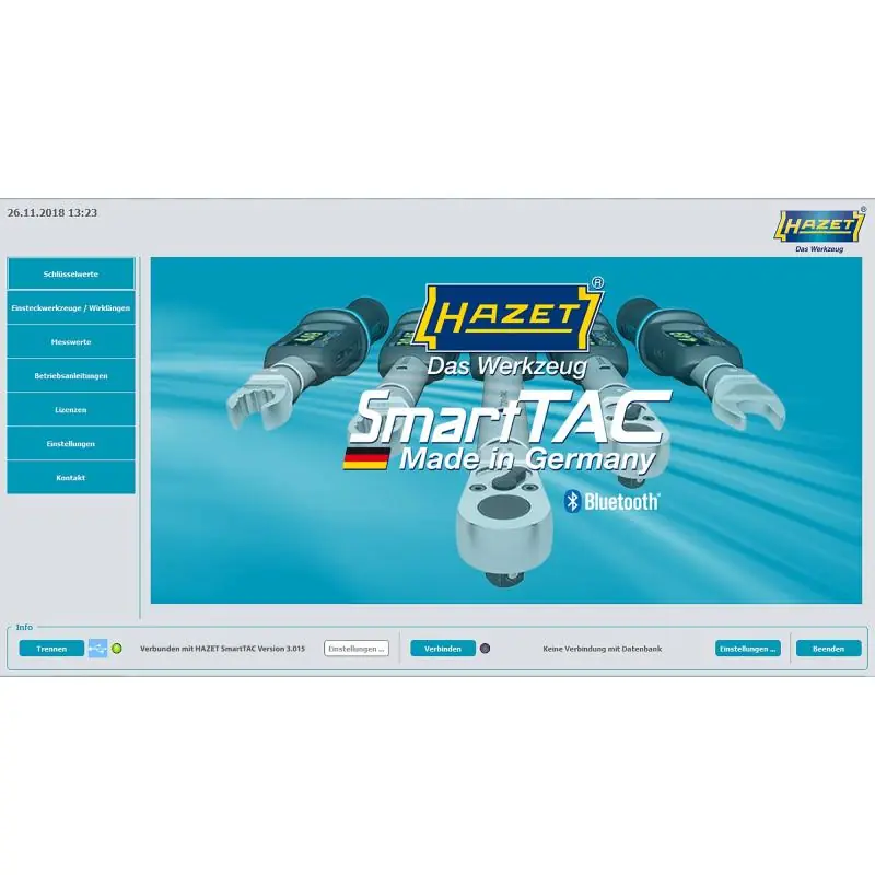 Programovací a vyhodnocovací software SmartTAC-Tool, HAZET 7910-STAC - Přímo z továrny