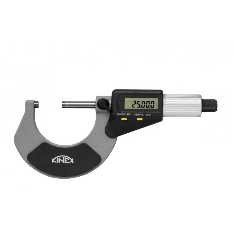 Digitální mikrometr třmenový KINEX 0-25 mm, 0,001mm, DIN 863, IP 65 | Velká sleva