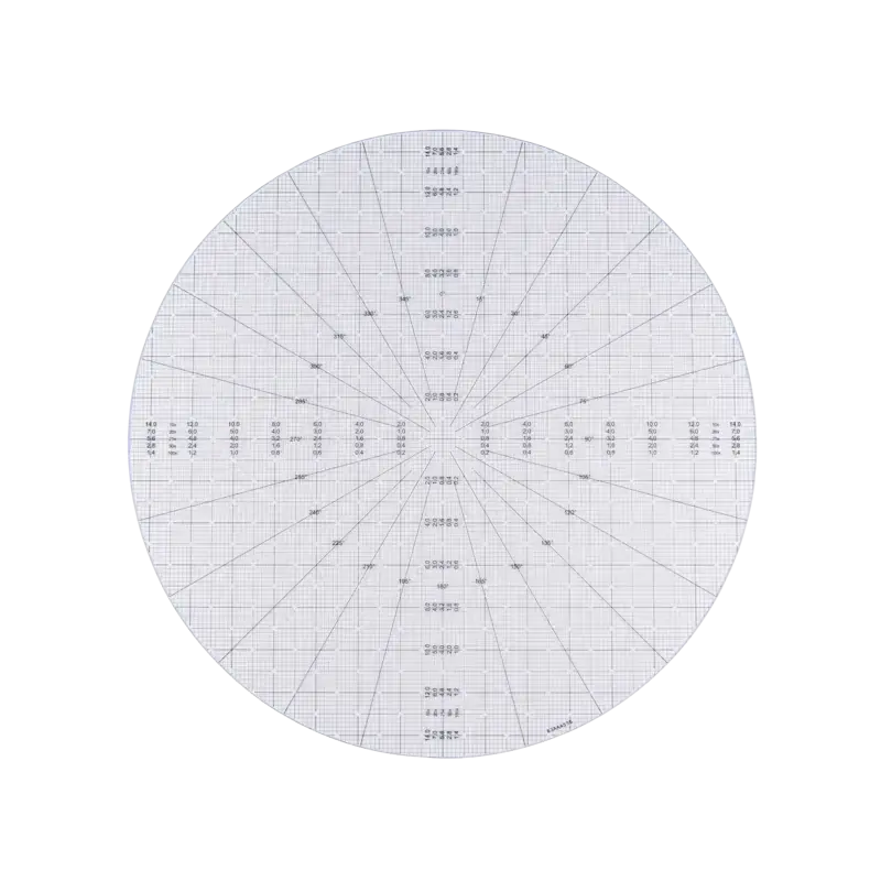 Super cena - Grid and protractor chart ø 300 mm