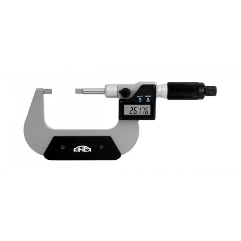 Kupte dnes | Digitální mikrometr na zápichy KINEX 25-50 mm, 0.001mm, rychloposuv - 2mm/ot., DIN 863, IP 65
