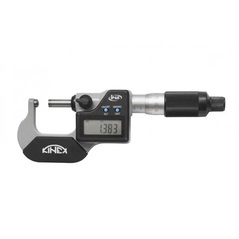 Prodejní hit | Digitální mikrometr na trubky KINEX 0-25 mm, 0.001mm, DIN 863, IP 65