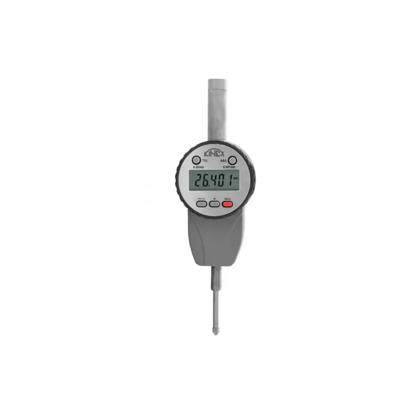 Přímo z továrny - Úchylkoměr číselníkový digitální KINEX ABSOLUTE ZERO 0-25 mm/60 mm/0,001 mm, IP54