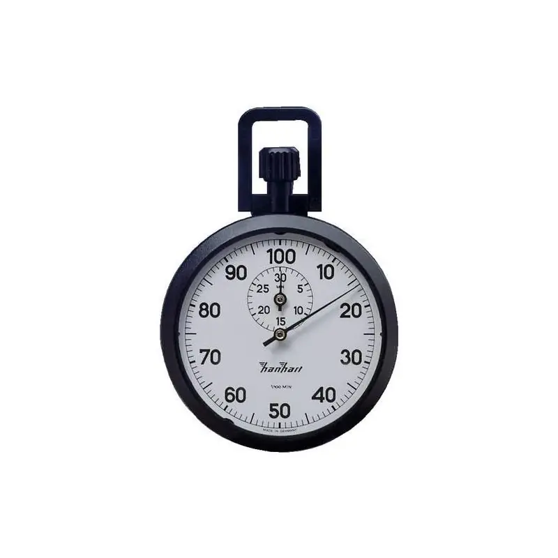 Přesné stopky s korunkou 1/10 s. 15 min. Hanhart | Připraveno k expedici