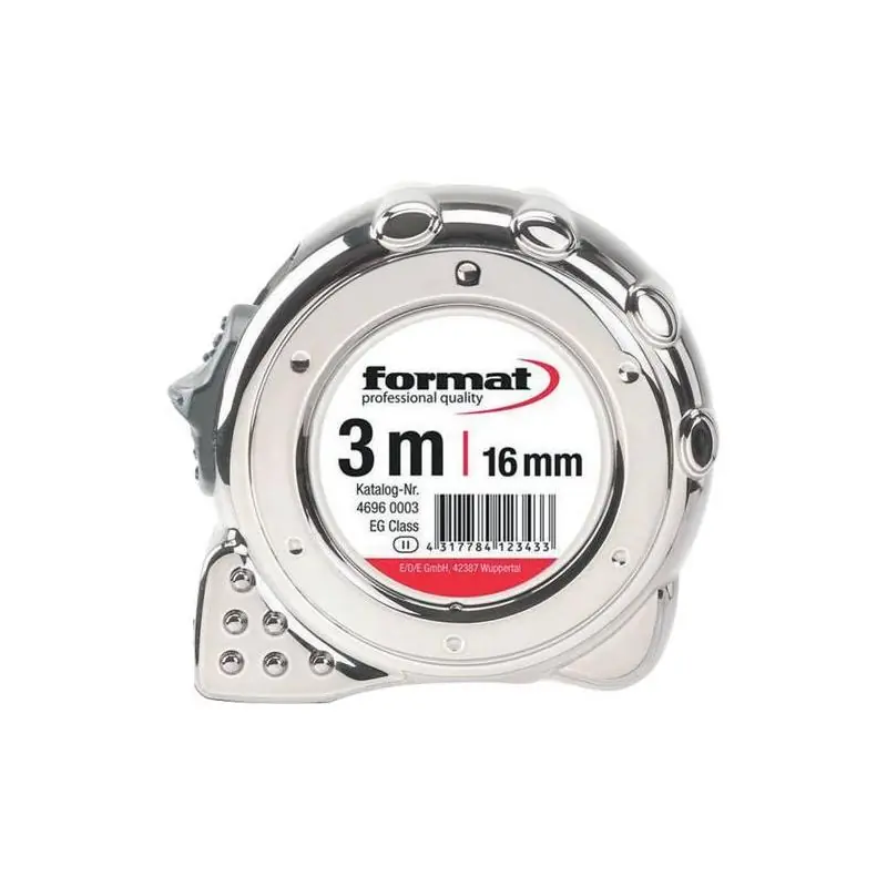 Svinovací metr 8 x 25 mm chromovaný Format | Přímo z továrny