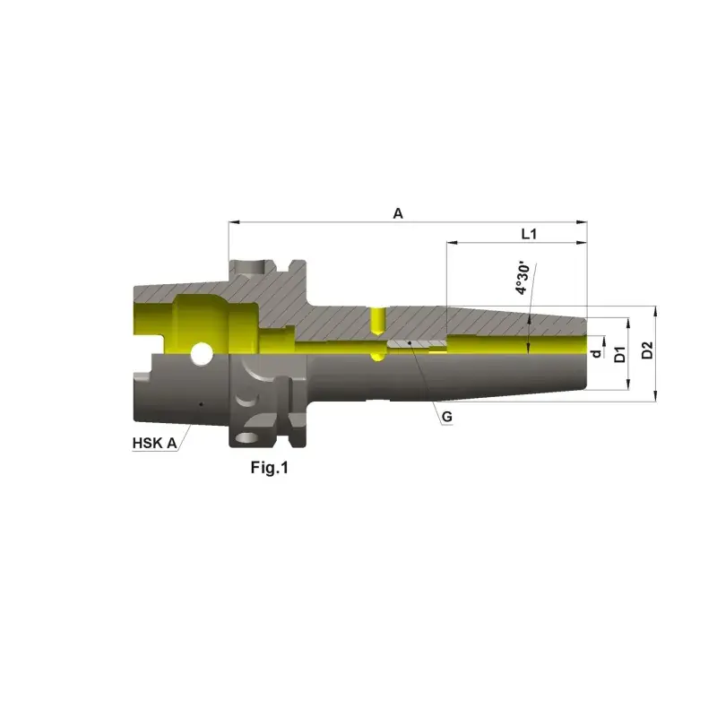 Tepelný upínač 4,5°, DIN69893, HSK-A63, házivost do 0,003mm - Sleva navíc