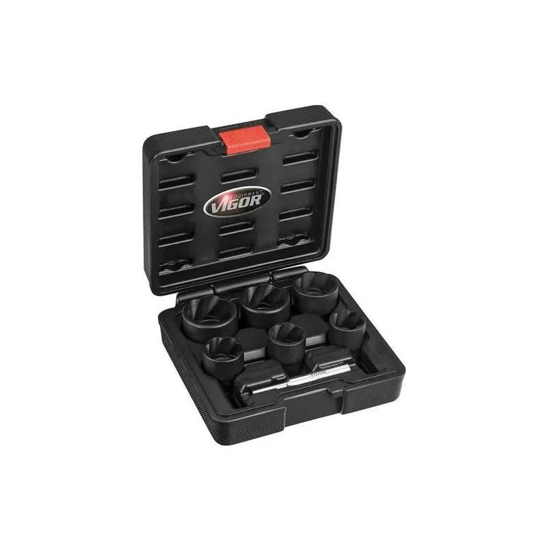 Velmi oblíbený produkt - Sada hlavic pro povolování poškozených matic 7ks, 21-32 mm Vigor