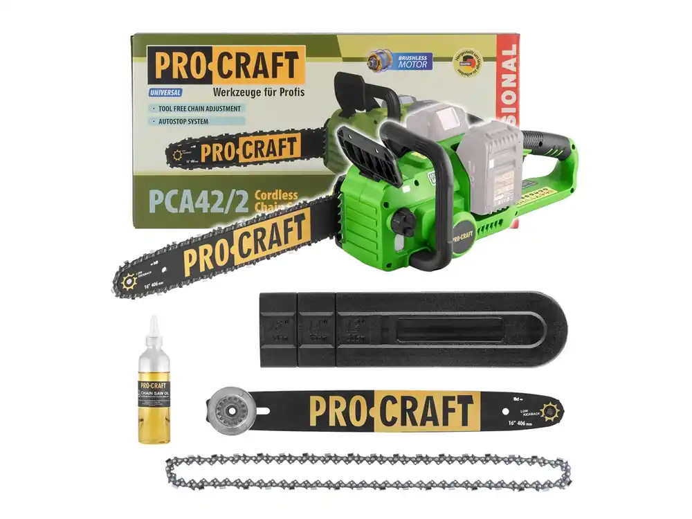 Pospěšte si | Aku řetězová pila Procraft PCA42/2 (bez baterie a nabíječky) PCA42/2