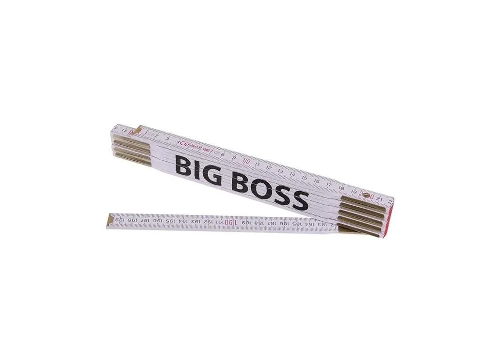 Sleva navíc | Metr skládací 2m BIG BOSS (PROFI,bílý,dřevo)