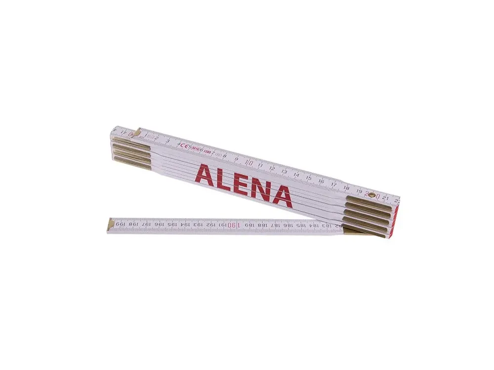 Metr skládací 2m ALENA (PROFI,bílý,dřevo) - Nejprodávanější