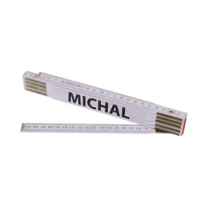 Do košíku - Metr skládací 2m MICHAL (PROFI,bílý,dřevo)