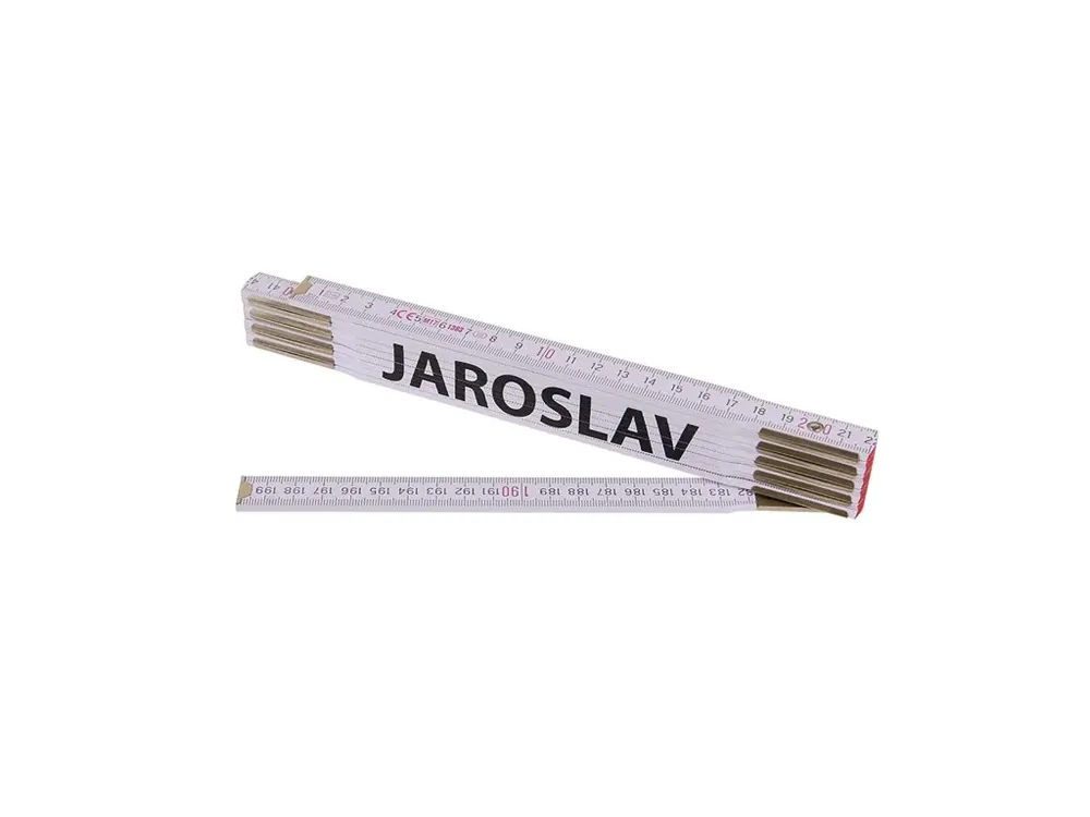 Výhodný nákup - Metr skládací 2m JAROSLAV (PROFI,bílý,dřevo)