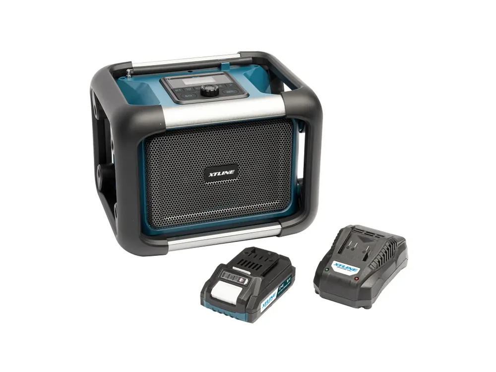 XTLINE Aku rádio 18 V + baterie 2.0 Ah + nabíječka 2.4 A - Profesionální kvalita