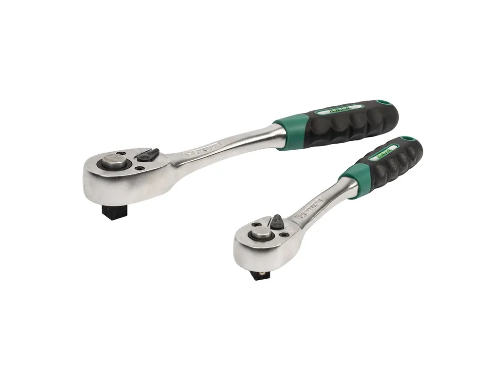 HONITON Ráčna oválná s gumovou rukojetí 36 zubů 3/8" / 200 mm - Rychlé dodání
