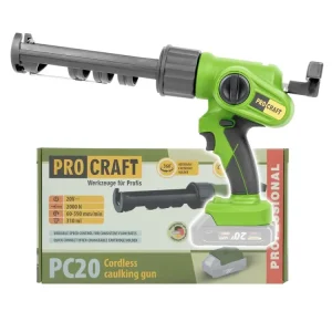 Vysoká kvalita - Aku vytlačovací pistole Procraft PC20bb (bez baterie a nabíječky) PC20bb