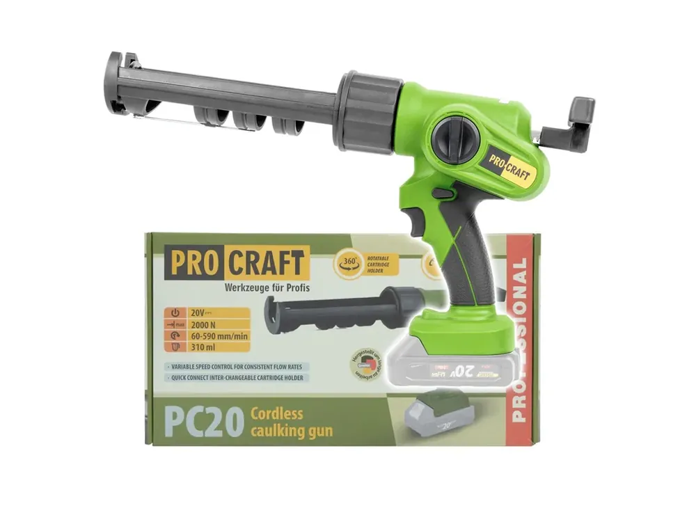 Vysoká kvalita - Aku vytlačovací pistole Procraft PC20bb (bez baterie a nabíječky) PC20bb