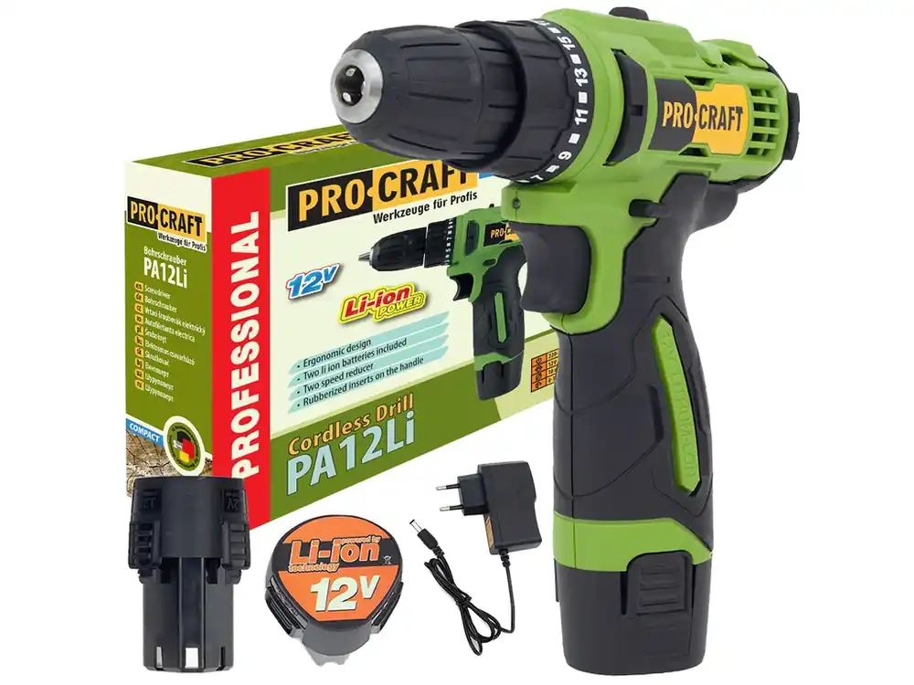 Aku vrtací šroubovák Procraft PA12Li Compact PA12Li Compact | Premium