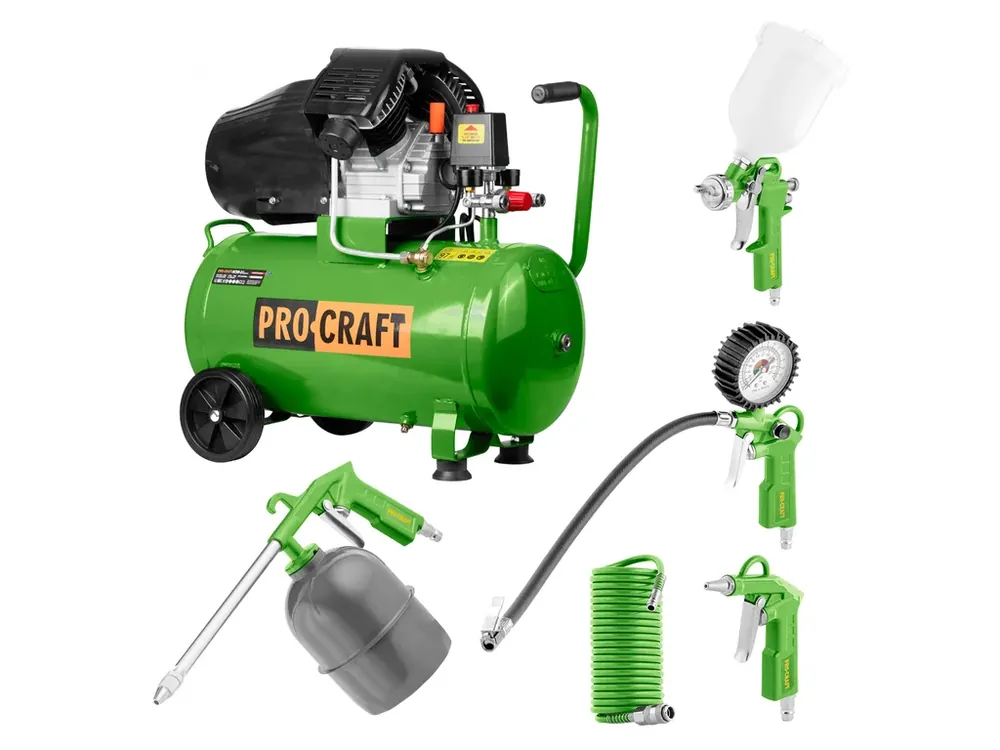 Využijte nabídku | Kompresor Procraft AC50-2 + sada příslušenství AC50-2