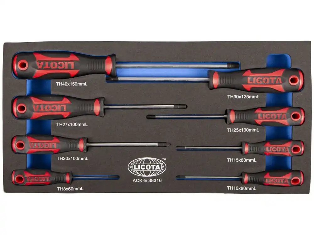 Sada šroubováků v pěnové výplni, Torx, 8 ks - LIACKE38316 - Žádaný produkt