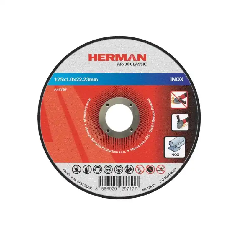 HERMAN Řezný kotouč na nerez 125x1,0 mm AR-30 Classic | Mezi nejprodávanějšími