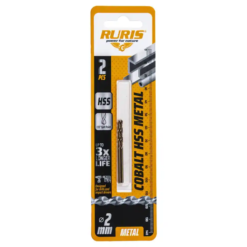 Nabídka | RURIS Vrták do kovu Kobalt HSS 2 mm, 2 ks