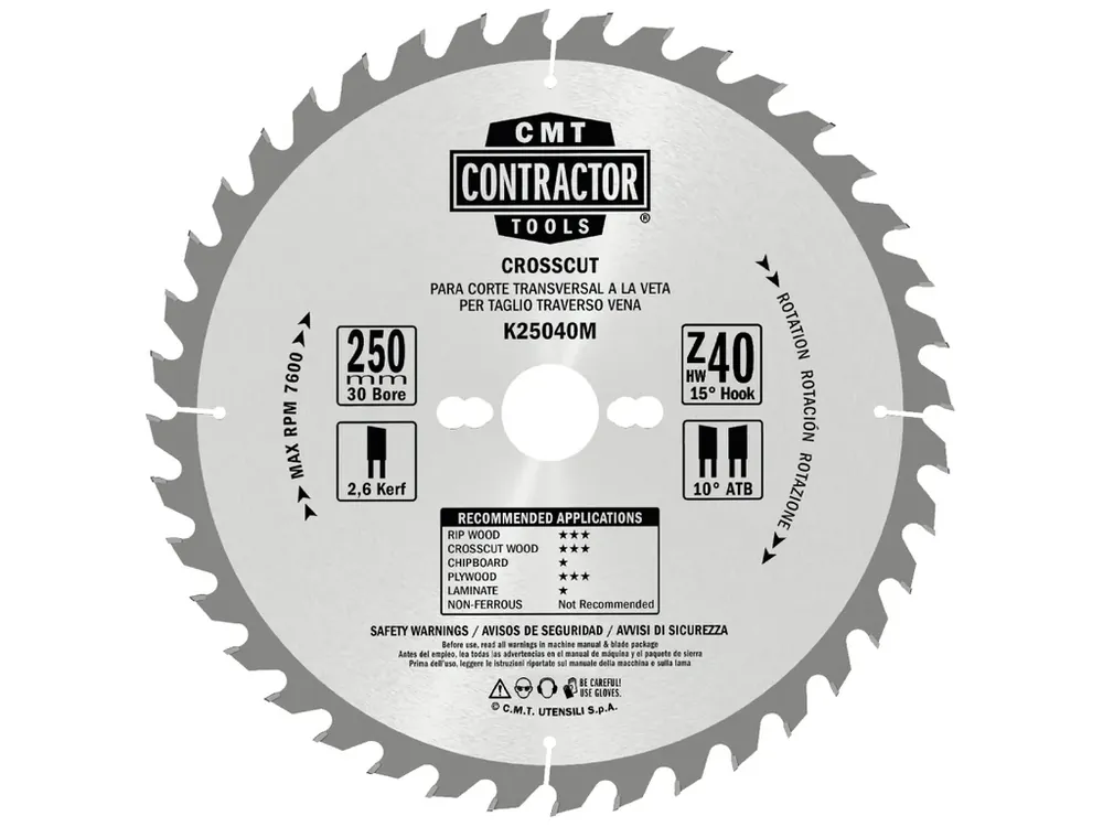 CMT Contractor Pilový kotouč na dřevo, Masterpack - D216x2,4 d30 Z48 HW, 10ks - Právě uvedeno na trh