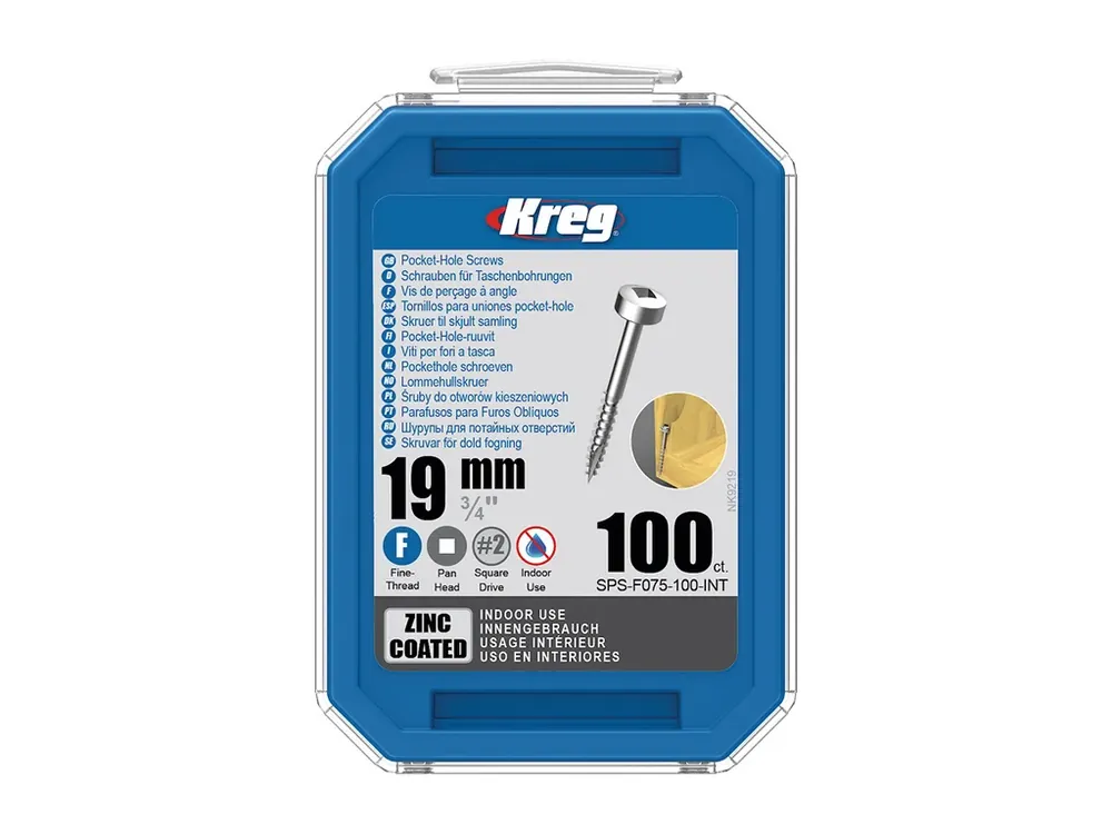 Novinka v sortimentu - Kreg Zinc Pan-Head Šrouby pro skryté spoje - 19 mm, jemný závit, 100 ks