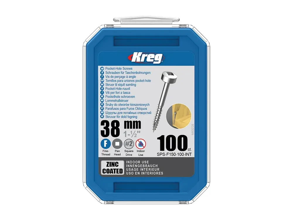 Kreg Zinc Pan-Head Šrouby pro skryté spoje - 38 mm, jemný závit, 100 ks | Cenový hit