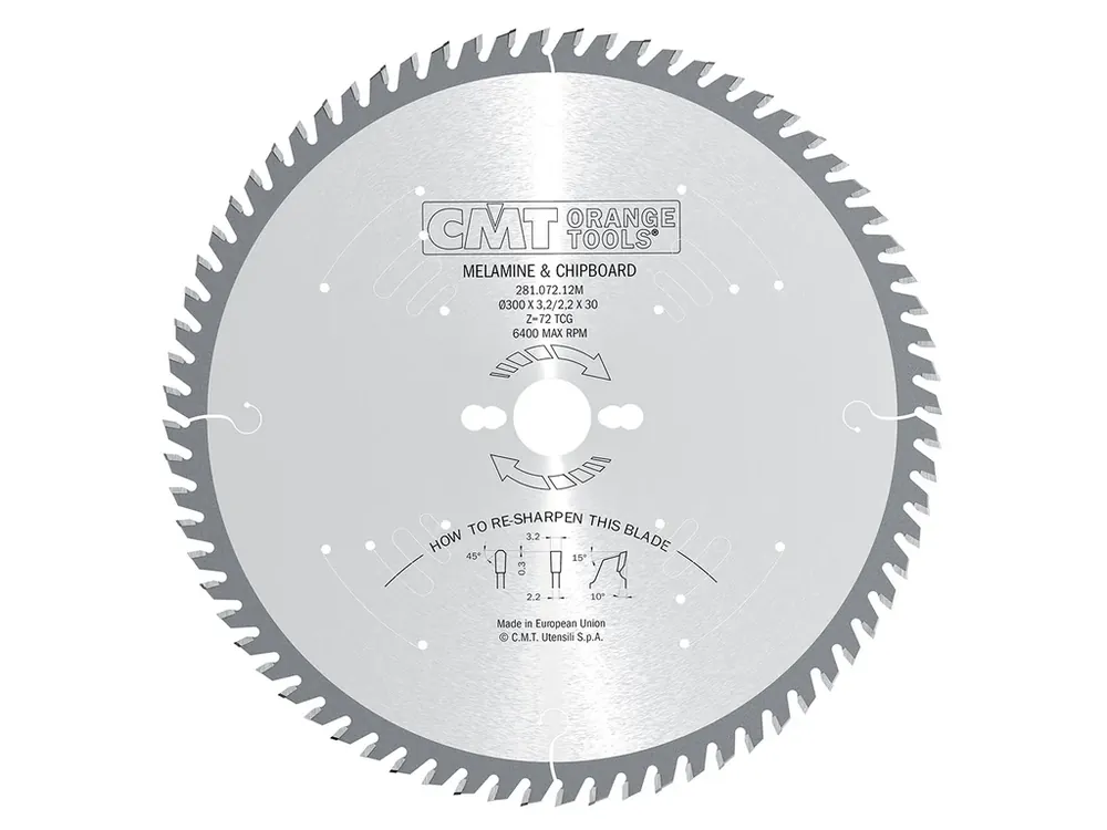 CMT Industrial Pilový kotouč na lamino a DTD - D300x3,2 d30 Z72 HW - Cena od výrobce