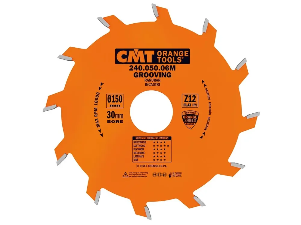 Vysoká kvalita - CMT Orange Industrial Drážkovací kotouč - D150x6 d35 Z12 HW
