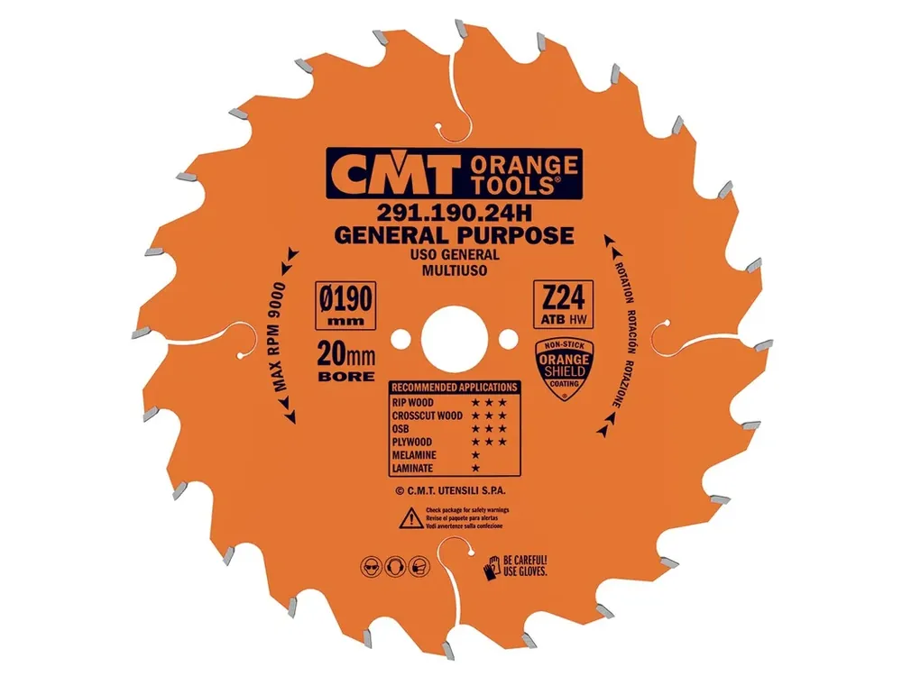 CMT Orange Pilový kotouč pro elektronářadí univerzální - D190x2,6 d16 Z24 HW | Omezené množství