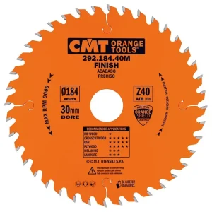 Velmi populární | CMT Orange Pilový kotouč pro elektronářadí, finální řez - D184x2,6 d16 Z40 HW
