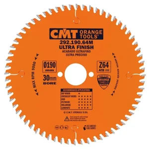 Výhodná cena | CMT Orange Pilový kotouč pro elektronářadí, finální řez - D190x2,6 d30 Z64 HW