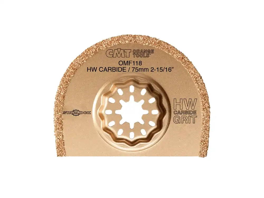 Přímo z výroby - CMT Starlock Pilový list s tvrdokovovými zrny CARBIDE, na cihlu a beton - 75 mm